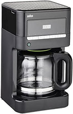 Braun Brew Sense 12 Cup Drip Coffee Maker - Pause & Pour Mid Brew, Programmable Coffee Machine with 24-Hour Timer & Clock, 1-4 Cup Functions, Self Clean, Auto Shutoff, Removable Filter Basket, Black by Unknown