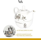V&A Alice in Wonderland Teapot and Cup Set For 1 in Gift Box, Fine China Tea Set, White, 250 ml - Image 4