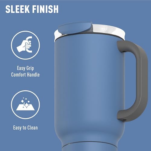 ASOBU DUPLEX 2-in-1 Travel Mug and Beer Can Holder Enjoy hot and cold drinks simultaneously -22 oz Hot Coffee or Tea Tumbler with Attached 12 oz Cold Can Holder for Beer or Soda, Slate Gray - Image 6