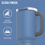 ASOBU DUPLEX 2-in-1 Travel Mug and Beer Can Holder Enjoy hot and cold drinks simultaneously -22 oz Hot Coffee or Tea Tumbler with Attached 12 oz Cold Can Holder for Beer or Soda, Slate Gray - Image 6