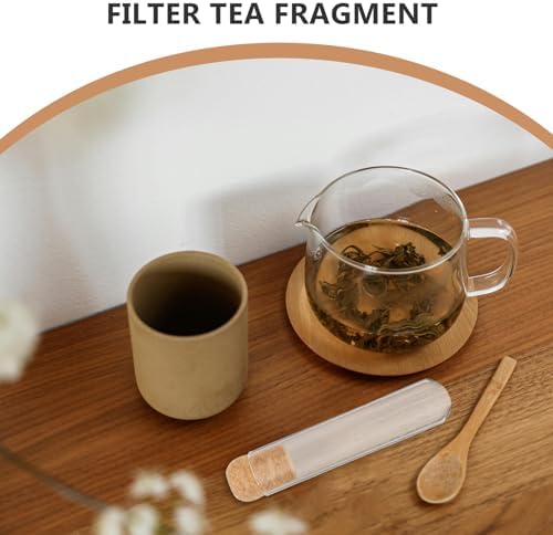 Artibetter 6pcs Glass Loose Leaves Tea Strainers Reusable Glass Tea Steeper Tubes with Fine Mesh Filter and Cork Caps at Home and Office - Image 3