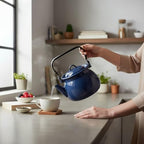 Vintage Enamel Kettle, Tea Pot Stovetop for Hot Water Fast to Boil, Teapot for Stovetop, Hot Water Kettle Teapot (Valentine Vintage 3.5L) - Image 2