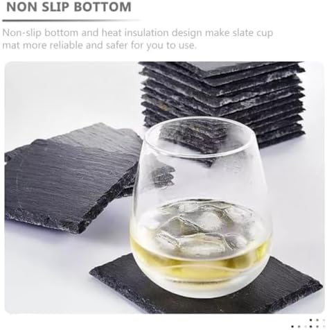 12pcs Natural Coasters Set with Non Slip Bottom for Restaurant Bar - Image 3
