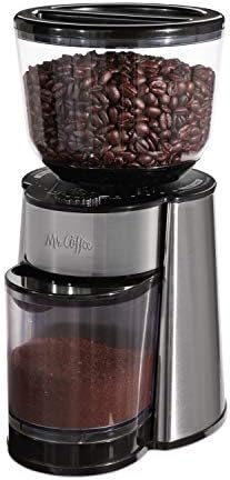 Mr. Coffee Automatic Burr Mill Coffee Grinder with 18 Custom Grinders Silver by MrCoffee