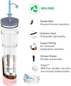 asobu ClearInsulation Straw Tumbler Marina a Tritan 28 oz Tumbler with 17 Oz Stainless Steel Insulated Sleeve for Ice Coffee or Hot Tea with a Flexi Straw Spill Proof Lid and a Flip Open Lid,Pink - Image 4