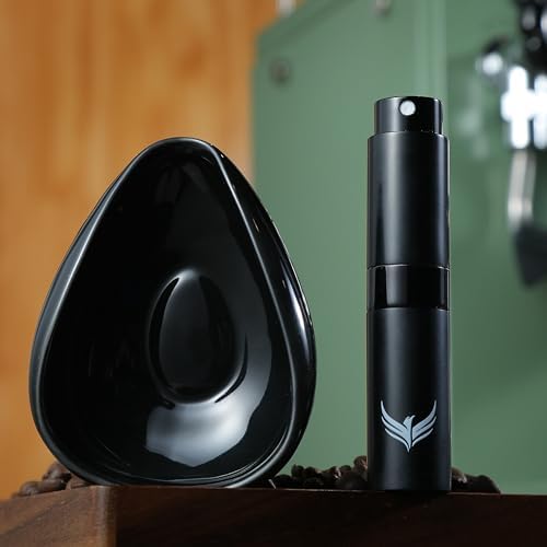 54mm Black Espresso Tool Kit - Magnetic Dosing Funnel, Milk Frothing Pitcher, Ceramic Dosing Cup,Puck Screen, WDT Tool, Grinder Activating Dosing Cup - Image 4