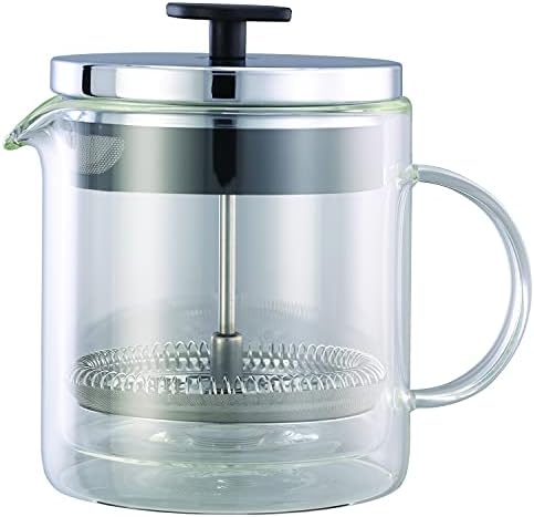 Service Ideas Double Wall Coffee French Press, 13.5oz, Glass by ServiceIdeas