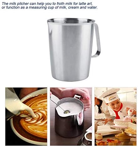 GOWENIC 2000ml Stainless Steel Measuring Cup, Large Milk Frothing Pitcher Jug for Latte Coffee Art,Steaming Pitcher for - Image 3