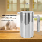 French Press Coffee Maker, Stainless Steel Coffee Press with Filter Screen Double Wall Teapot Insulated Tea Presses for Home Kitchen (800ml) - Image 5
