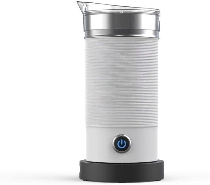 Milk bubbler Foam Chocolate Blender Cold/Hot Coffee Fully automatic milk heater Cool touch (Size : (0.5L, Color : M1A WH_US) by ASMEIR
