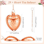 Qinyoung 25 Sets Bridal Shower Tea Party Favors for Guests, Rose Gold - Image 3