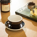 Loveramics Coffee Cup Ceramic, 10 oz Latte Art Cup with Saucer for Cappuccino, Tea, Espresso, Thick - walled stoneware Cappuccino mug Set for Cafe and Barista - Potters Colours (Gunpowder, 10OZ) - Image 6