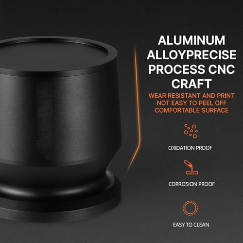 Aluminium Alloy Coffee Powder Picker Dosing Cup with Dosing Ring Coffee Powder Receiver Container Press Coffee Distribution Tool for Espresso Pour Over Coffee Barista Use (51-54mm) - Image 6