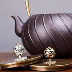 LJYT Teapot Teapots Cast Iron Handmade TeapotHome Kettle Uncoated Vintage Cast Iron Kettle Tea Pot with Infusers for Loose Tea (Color : Wanshou) - Image 2