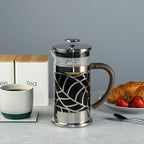 Cafe Ole Floral Cafetière, 8-Cup (1 Litre) French Press Filter Coffee Maker for Three/Four, 18/10 Stainless Steel, silver, BM-10C - Image 2