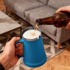 Ideus Insulated Beer Stein, 24/34oz Stainless Steel Double Walled Beer Mug Giant Bar Drinkware Metal Beer Cup with Big Grip Handle (Cerulean, 34oz (1,000ml)) - Image 6