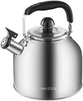 4.2 Quart/4L 18/8 Stainless Steel Whistling Tea Kettle by MAXCOOK