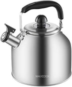 4.2 Quart/4L 18/8 Stainless Steel Whistling Tea Kettle by MAXCOOK