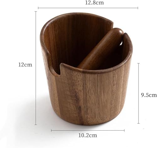Wood Coffee Knock Box, Coffee Grounds Container, Espresso Grounds Bin Knock Box, Barista Coffee Grind Bin Espresso Dump Bin Espresso Dumpster Barista Tools Accessories - Image 2