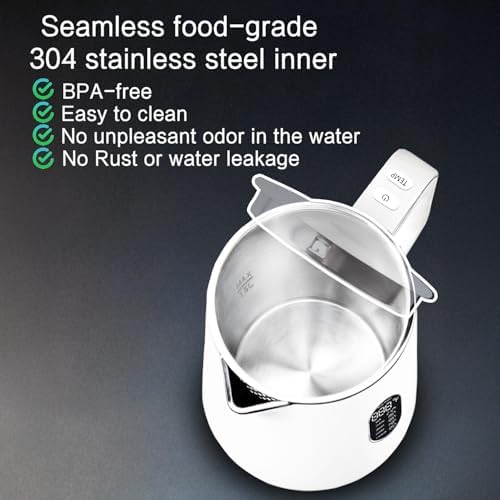 1.5L Electric Kettle Temperature Control, Porcelain White - Image 6