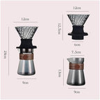 Pour Over DripperMaker Glass Coffee Filters V02 Set,Immersion Coffee Dripper Switch(A2) - Image 6