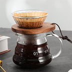 Coffee Filters Natural Coffee Filter Stand Cone Dripper Holder Tea Strainer Durable Home Gift Glass Funnel - Image 3