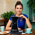 LAOION 6 or 3 Cup Electric Moka Pot, Cafeteras Electricas Modernas-Black - Image 6