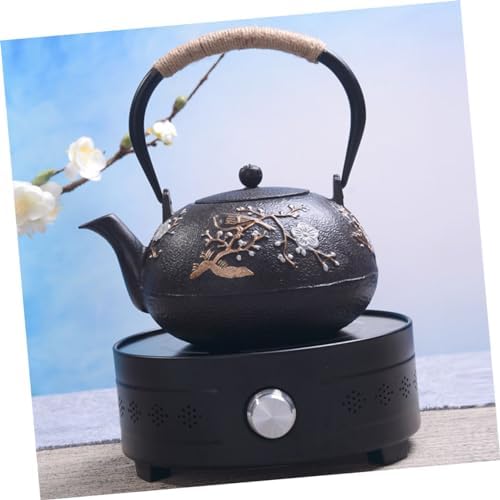 Iron Teapot Japanese Tetsubin Teapot Cast Iron Stovetop Kettle with Infuser Tea Pots for Loose Tea Glass Water Pitcher Vintage Teapot Stovetop Vintage Tea Pot Office Meta, - Image 2