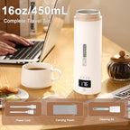 Travel Kettle, Portable Electric Kettle for 4 Temperature Controls, Cream - Image 5