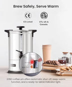 SYBO 120 Cup Commercial Coffee Urn, 18 L Large Coffee Maker - Image 5
