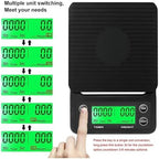 Digital Scale, with Timer for Food Balance Weighing Mini Household Scale Electronic Coffee Digital LCD 3kg 0.1g Kitchen Scales(Coffee 5kg 0.1g) - Image 5