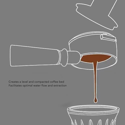 Calibrated Spring Loaded Coffee Tamper with 3.9 Inch Aluminum Stainless Steel Waffle Base and Wood Handle for Baristas and Espresso Enthusiasts (51mm) - Image 3