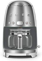 Smeg 50's Retro Style Aesthetic Drip Coffee Machine with 10 Cup Glass Carafe, Auto Start Feature, Keep Warm Plate, and Two Coffee Strength Settings (Brushed Stainless Steel) by Unknown