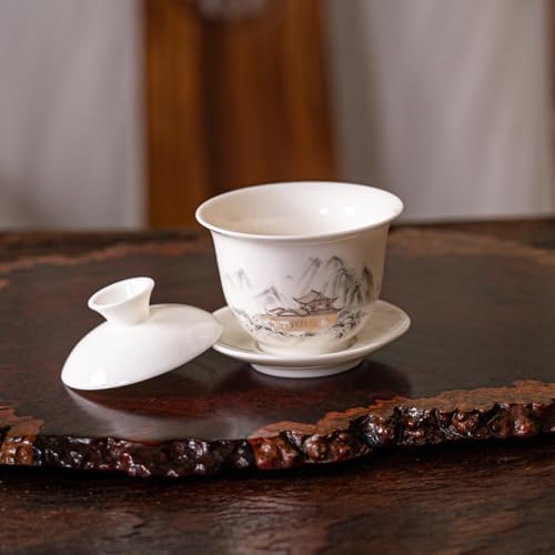 KEYDUACU Gaiwan Tea Set,Chinese Gongfu Tea Set,Portable for Adults,Travel - Image 4