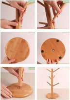 Cup Stand,Mug Stand,Wood Tree Coffee Cup Holder Wood Material Suitable for Hanging Mugs Mug Stands - Image 3