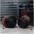 Espresso Wooden V4 Calibrated Tamper, Coffee Walnut Tamper With Titanium PVD Coating Base And Spring Loaded Fit 51,54,58mm(51mm) - Image 3