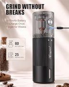 Upgraded Faster Electric Coffee Grinder, Stainless Steel Burrs, Black - Image 3
