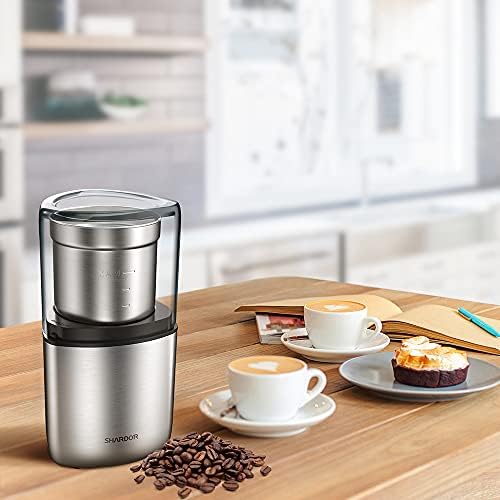 SHARDOR Electric Coffee Bean Grinder, Spice Grinder, 1 Removable Bowl with Stainless Steel Blade, Silver - Image 7