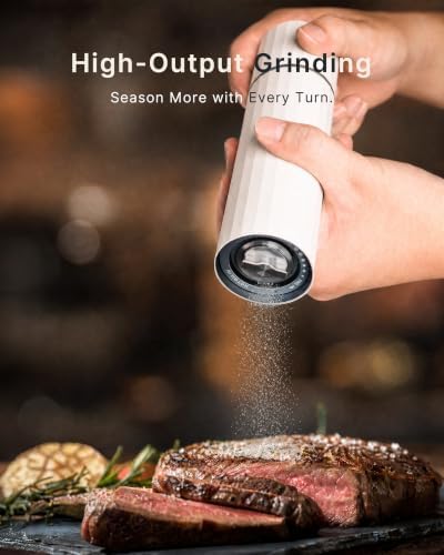 Manual Metal Salt Grinder Refillable, Titanium Alloy for Dry Salt - Image 5