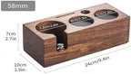 OVARIA Walnut Coffee Tamper Holder Wood Espresso Tamper Stand Tamper Station Wooden Base Anti-Slip Coffe Portafilter Holder for Cafe Coffee Machine Accessories - 3 Holes (51/54/58mm) (Size : 58MM) - Image 5
