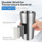 Mimorou 8 Pack Stainless Steel Insulated Cup 18.6 oz Metal Tumbler Double Wall Vacuum Water Glasses Camping Reusable Mugs BBQ Home Office Party Coffee(Silver) - Image 3