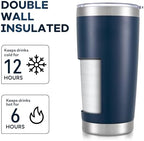 20 oz Tumbler with Lid Stainless Steel Insulated Tumblers Bulk Cups Mug - Image 3
