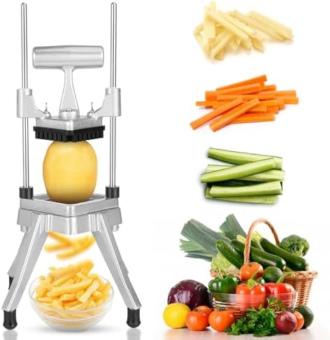 WICHEMI Commercial Vegetable Chopper Fruit Dicer Stainless Food Cutter 1/4" by WICHEMI
