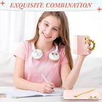 Sliner Set of 4 Handbag Coffee Mug with Saucer Purse Tea Cup Set,Modern - Image 4