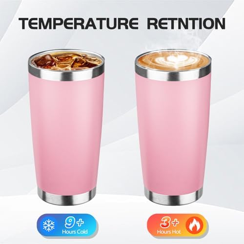 StarSpeed 6 Pack 20oz Stainless Steel Travel Coffee Tumbler,Light Pink - Image 3
