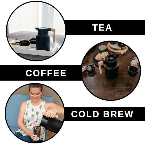 Thermal Coffee Carafe 50 Oz - Insulated Stainless Steel with Tea Infuser - Image 3