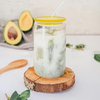 WHEATHUSK 20 Pack Glass Cups with Acrylic Lids and Glass Straws 16oz Iced Coffee Cups Clear Glass Tumbler Can Shaped Drinking Glasses, Cute Glass Smoothie Cups for Tea Beer Soda Whiskey Gift - Image 7