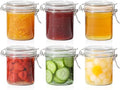 ComSaf Small Mason Glass Jars with Airtight Lids 8 oz 6 Pack Pantry by ComSaf