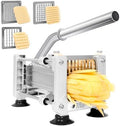 French Fry Cutter for Potatoes, Stainless Steel Blades, Silver by FSUON