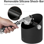 Knock Box Espresso Accessory, Compact Size & Anti-Splash Steel, Black - Image 3